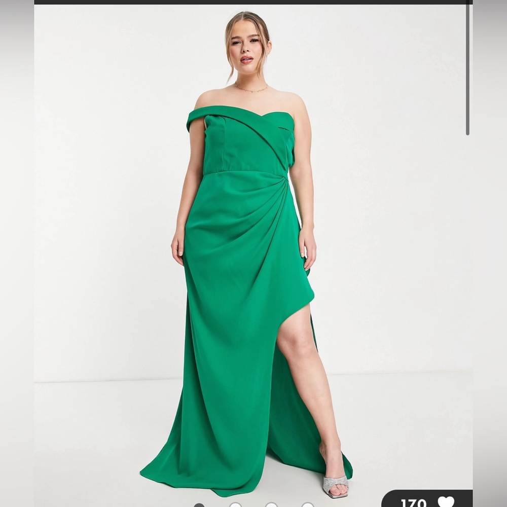 ASOS Plus-Size Floor Length One Shoulder Gown
